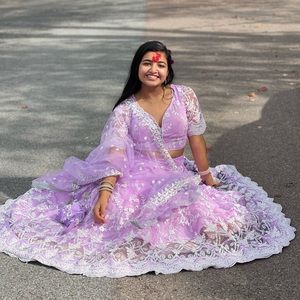 Indian langha (purple)